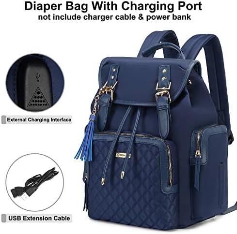 Terzini Ayı bebek bezi çantası Sırt Çantası, bebek bezi çantaları Erkek Bebek Kız için USB şarj portu ile, değiştirme