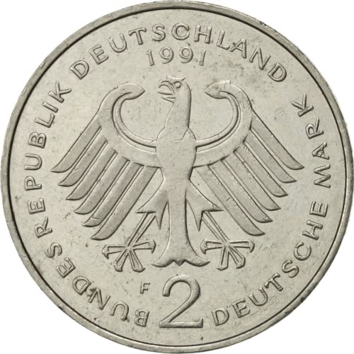 1979-1993 2 Alman Mark Madeni Parası, Kurt Schumacher Sadık bir Nazi Karşıtı Alman Sosyalist Politikacı. 2 Satıcı
