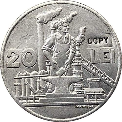 Mücadelesi Coin 1951 Romanya 20 Lei Alüminyum Kopya Paraları 26mm Kopya Süsler Koleksiyonu Hediyeler Sikke Koleksiyonu