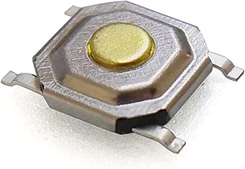 Mikro Anahtarlar 12V 5.2 * 5.2 * 1.5 mm 12 V 0.5 A 4 Pin basmalı düğme anahtarı Metal Dokunsal Mikro Inceliğini Dokunmatik