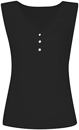 lcepcy Henley Nervürlü Tank Top Kadınlar Casual Katı Renk V Boyun Kolsuz T Shirt 2023 Yaz Moda Yelek Bluzlar