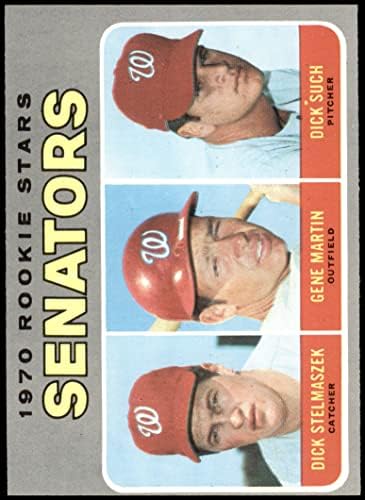 1970 Topps 599 Senatörler Çaylaklar Gene Martin / Dick Stelmaszek / Dick Böyle Washington Senatörleri (Beyzbol