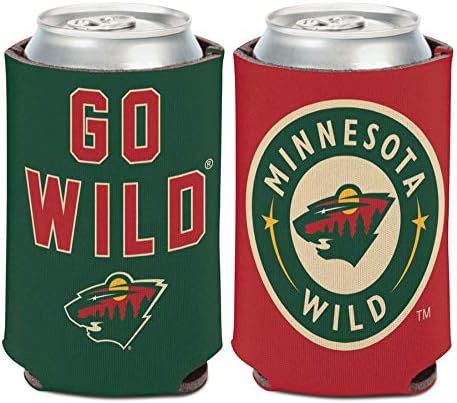 Fanatikler NHL Minnesota Wild GO, 1'li Paketi 12 oz soğutabilir. (Katlanabilir, 2 Taraflı Tasarım)