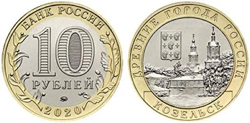 Rusya 2020 Antik Şehir Şehir Cozerisk 10 Rublesi Çift Metal hatıra paraları Sikke Koleksiyonu hatıra parası