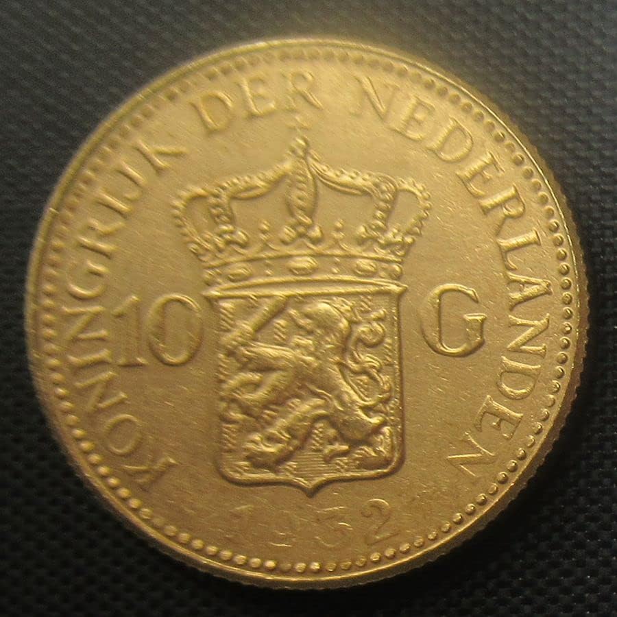 Hollandalı 10 Guilders 1925-1933 5 Yabancı Kopya Altın Kaplama Hatıra Paraları