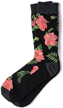 Erkek Tropik Ada Ebegümeci Çiçek Çiçekler Ekip Elbise Çorap