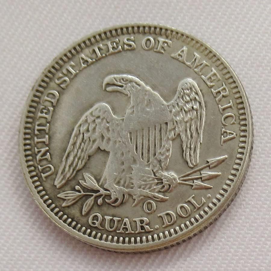 ABD 25 Cent Bayrağı 1840 Gümüş Kaplama Çoğaltma hatıra parası