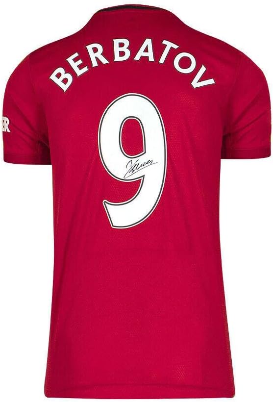 Dimitar Berbatov Manchester United Forması İmzaladı-Ev Sahibi, 2019/2020, 9 Numara-İmzalı Futbol Formaları