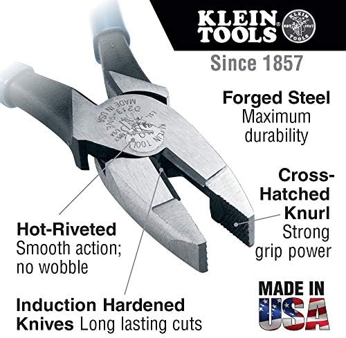 Klein Tools D213-9NE Pense, 9 inç Yan Kesiciler ve KT223X4 Yan Hakemin Mandallı 4'ü 1 Arada Kutu Anahtarı, 1/2 -,