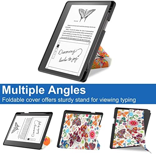 GUKSRASO Kindle Scribe 10.2 İnç 2022 Çıkış, Origami Ayakta Hafif PU Kapak, kalemlik