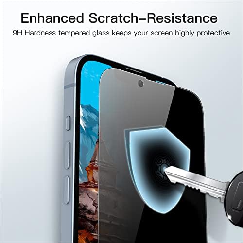 JETech Gizlilik Tam Kapsama Ekran Koruyucu için iPhone 14 6.1 inç, Anti-Casus Temperli Cam Filmi, Kenardan Kenara