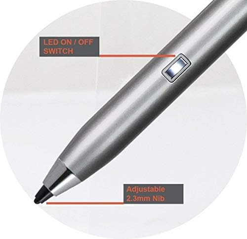 Broonel Gümüş Mini İnce Nokta Dijital aktif iğneli kalem ile Uyumlu Acer Swift SF114-32-P6M2 Dizüstü Bilgisayar 13.9
