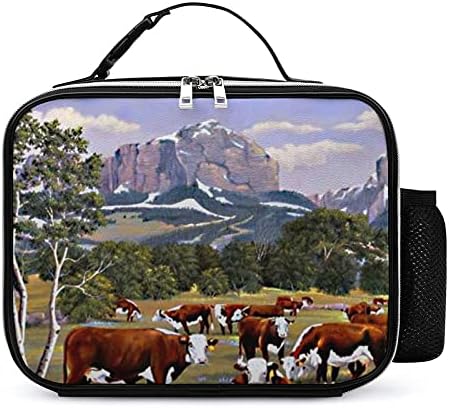 Hayvan Hereford erkek Sığır Parti Kullanımlık yemek taşıma çantası Yalıtımlı öğle yemeği kutu konteyner Ofis İşleri