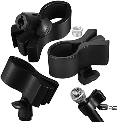BİENKA 3 Adet Mikrofon Klip Tutucular Ayarlanabilir Mikrofon Klip Standı Tutucular Somun Adaptörleri Parantez