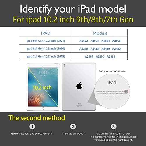 Gexmıl iPad 10.2 inç 2021/2020/2019 Durumda,inek Derisi Folio Kapak için Yeni iPad 9th/8th/7th Gen Hakiki deri kılıf,