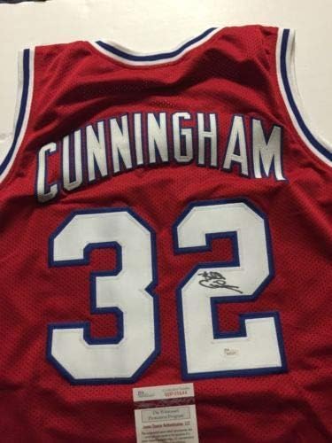 İmzalı / İmzalı Billy Cunningham Philadelphia Kırmızı Basketbol Forması JSA COA