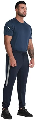 RPOVIG Sweatpants Joggers Koşu Egzersiz: erkek Atletik cepli pantolon 3 Parça Set Koşu Spor Yürüyüş için