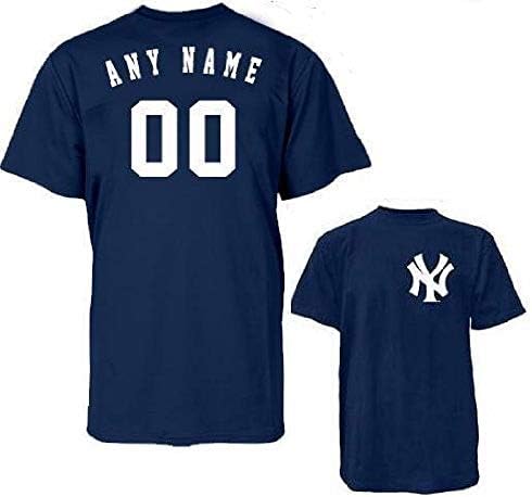 Majestic Atletik New York Yankees Gençlik XL Özel (İsim/ Arkada) Lisanslı Çoğaltma Forması Tee