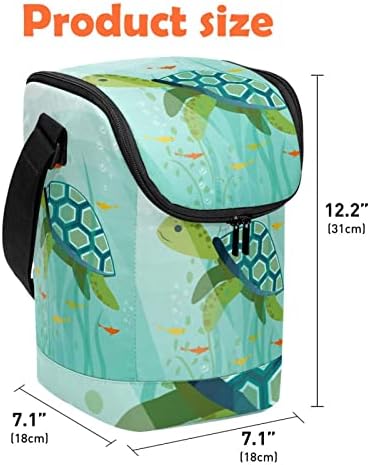 Okyanus Yeşil Kaplumbağa Büyük yemek kabı Yetişkin Kullanımlık yemek taşıma çantası Taşınabilir Büyük Organizatör