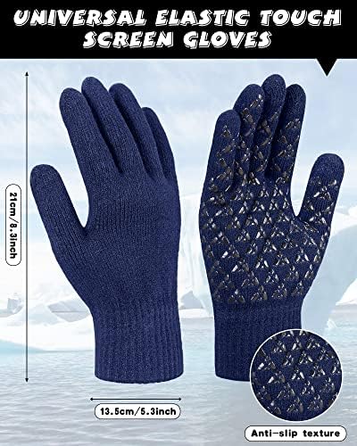 8 Adet Kış Şapka Bere Eşarp dokunmatik ekran eldiveni ve Çorap Seti Hımbıl Örgü Kafatası Kap Kasketleri Polar Astar
