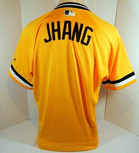 2017 Pittsburgh Pirates Jin-De Jhang Oyun Sarı Forma Yayınladı 1979 TBTC 3486-Oyun Kullanılmış MLB Formaları