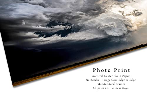 Fırtına Fotoğraf Baskı (Çerçeveli Değil) Fırtına Bulutu Resmi Oklahoma'da Fırtınalı Bahar Gününde Yumruk şeklinde