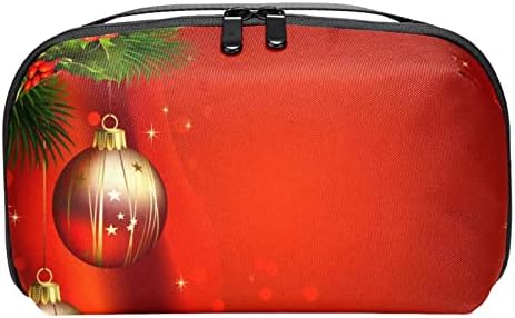 Su geçirmez Kozmetik Çantaları, Kırmızı Noel Kraker Seyahat Kozmetik Çantaları, Çok Fonksiyonlu Taşınabilir Makyaj