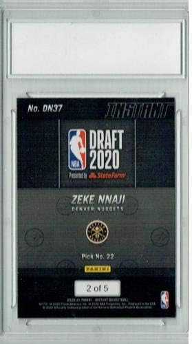 Zeke Nnaji 2020 Panini Anında DN37 2 5 Hiç Yapılmış Çaylak Kartı PGI 10-Basketbol Slabbed Çaylak Kartları