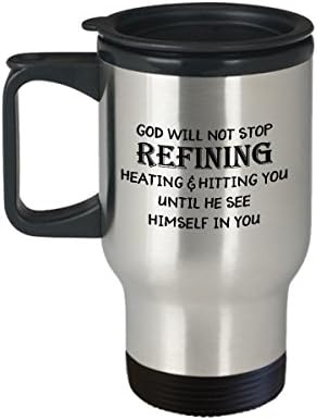 Demirci kahve seyahat kupa demirci çay bardağı erkekler kadınlar için mükemmel bir fikir Tanrı, kendini içinde görene