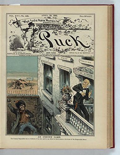 HistoricalFindings Fotoğraf: Puck Fotoğrafı, Düzensiz Oyun,1885, Zimmerman, William Gladstone, Büyük Britanya