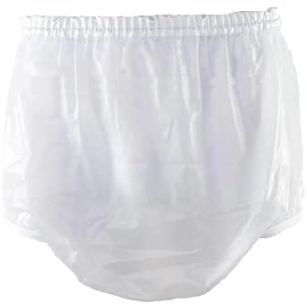 KİNS Tuffy Yetişkin İnkontinans Plastik Pantolon alt bezi örtüleri ile 1 Kemer Beyaz (3X-Large)