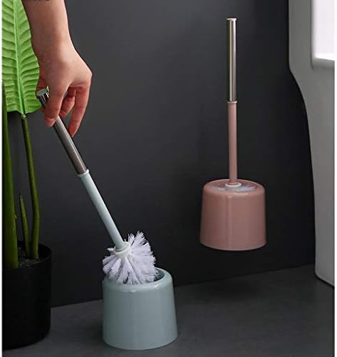 WSZJJ Asılı Tuvalet Fırçası ve Braketi Seti, Tuvalet Temizleme Fırçası Seti ile Silikon Fırça Kafası Banyo Temizliği