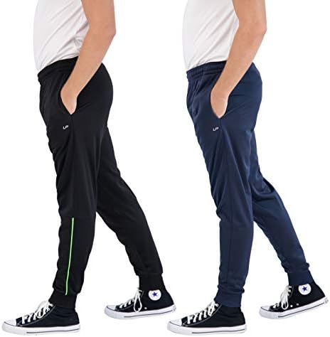 Unipro Mens 2 Paket Triko Jogger Aktif Sweatpants Cepler ile eşofman altları Egzersiz ve Eğitim için