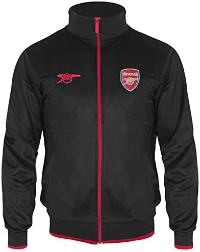 Arsenal FC Resmi Futbol Hediye Erkek Retro Parça Üst Ceket Siyah XL