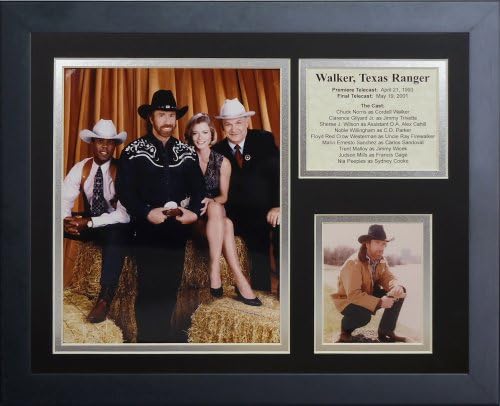 Efsaneler Asla Ölmez Walker Texas Ranger Çerçeveli Fotoğraf Kolajı, 11 x 14 inç, (16545U)
