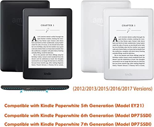 6 Kindle Paperwhite için (2015/2013/2012 sürümü)TPU kılıf,bilek kayışı ve Stylus ile-otomatik uyku / uyandırma ile