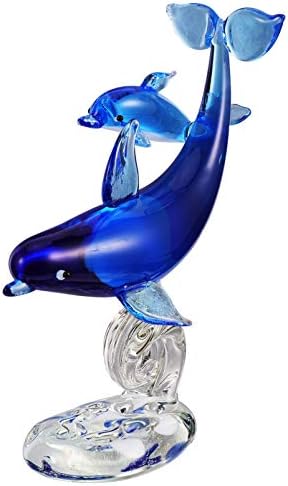 ISMARLAMA Yunus Heykelcik Kristal Deniz Hayvan Heykeli Sanat Hayvan Heykel Okyanus Deniz Yaşamı Kıyı Denizcilik Masa