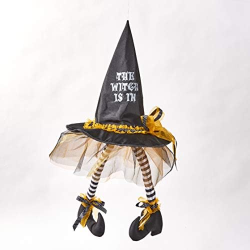 İthalata Değer 28 Asılı Sarkan Bacaklar cadı Şapkası, Siyah, Beyaz, Sarı
