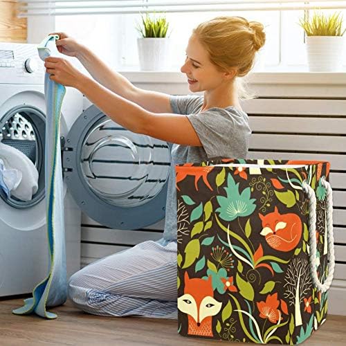 Inhomer Tilki Desen 300D Oxford PVC Su Geçirmez Giysiler Sepet Büyük çamaşır sepeti Battaniye Giyim Oyuncaklar Yatak