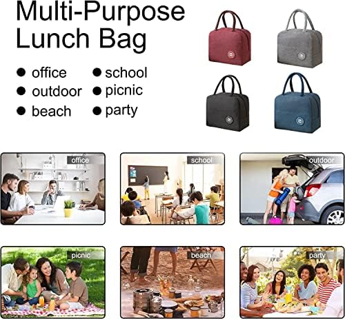 XCZBX Yeniden Kullanılabilir öğle yemeği çantası koruma ve yalıtım fonksiyonu, iş için uygun / okul / piknik / seyahat