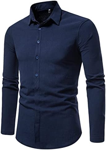 XXBR 2023 Yeni Erkek İş Düz Rahat Gömlek Pamuk Çift Placket Moda Gömlek erkek Uzun T Shirt Moda
